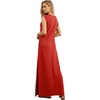 image:imageGRECERELLE 2026 Women YearRound Casual Round Neck Loose Split WrinkleFree Long Maxi Vacation Dress with Pockets XXS4XLRed