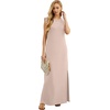 image:imageGRECERELLE 2026 Women YearRound Casual Round Neck Loose Split WrinkleFree Long Maxi Vacation Dress with Pockets XXS4XLRose Pink