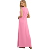 image:imageGRECERELLE 2026 Women YearRound Casual Round Neck Loose Split WrinkleFree Long Maxi Vacation Dress with Pockets XXS4XLRose Red