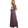 image:imageGRECERELLE 2026 Women YearRound Casual Round Neck Loose Split WrinkleFree Long Maxi Vacation Dress with Pockets XXS4XLRosewood
