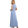 image:imageGRECERELLE 2026 Women YearRound Casual Round Neck Loose Split WrinkleFree Long Maxi Vacation Dress with Pockets XXS4XLSky Blue