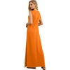 image:imageGRECERELLE 2026 Women YearRound Casual Round Neck Loose Split WrinkleFree Long Maxi Vacation Dress with Pockets XXS4XLVibrant Orange