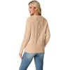 image:imageGRECERELLE 2026 Womens Fall Winter Long Sleeve Casual Pullover Sweater TopsApricot