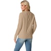 image:imageGRECERELLE 2026 Womens Fall Winter Long Sleeve Casual Pullover Sweater TopsCamel