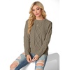 image:imageGRECERELLE 2026 Womens Fall Winter Long Sleeve Casual Pullover Sweater TopsCocoa