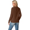 image:imageGRECERELLE 2026 Womens Fall Winter Long Sleeve Casual Pullover Sweater TopsCoffee