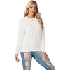 image:imageGRECERELLE 2026 Womens Fall Winter Long Sleeve Casual Pullover Sweater TopsCream White