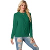 image:imageGRECERELLE 2026 Womens Fall Winter Long Sleeve Casual Pullover Sweater TopsDark Green