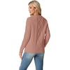 image:imageGRECERELLE 2026 Womens Fall Winter Long Sleeve Casual Pullover Sweater TopsDeep Pink