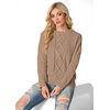 image:imageGRECERELLE 2026 Womens Fall Winter Long Sleeve Casual Pullover Sweater TopsKhaki