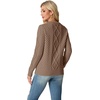 image:imageGRECERELLE 2026 Womens Fall Winter Long Sleeve Casual Pullover Sweater TopsLight Coffee