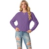 image:imageGRECERELLE 2026 Womens Fall Winter Long Sleeve Casual Pullover Sweater TopsLilac