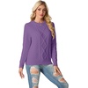 image:imageGRECERELLE 2026 Womens Fall Winter Long Sleeve Casual Pullover Sweater TopsLilac