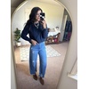 image:imageGRECERELLE 2026 Womens Fall Winter Long Sleeve Casual Pullover Sweater TopsNavy Blue