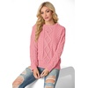 image:imageGRECERELLE 2026 Womens Fall Winter Long Sleeve Casual Pullover Sweater TopsPink