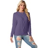 image:imageGRECERELLE 2026 Womens Fall Winter Long Sleeve Casual Pullover Sweater TopsPurple