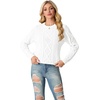 image:imageGRECERELLE 2026 Womens Fall Winter Long Sleeve Casual Pullover Sweater TopsWhite