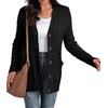 image:imageGRECERELLE 2026 Womens Long Sleeve Cable Knit Cardigan Sweater with Pockets03black