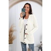 image:imageGRECERELLE 2026 Womens Long Sleeve Cable Knit Cardigan Sweater with Pockets04white