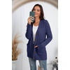 image:imageGRECERELLE 2026 Womens Long Sleeve Cable Knit Cardigan Sweater with Pockets05navy Blue