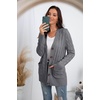image:imageGRECERELLE 2026 Womens Long Sleeve Cable Knit Cardigan Sweater with Pockets07dark Gray