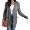 image:imageGRECERELLE 2026 Womens Long Sleeve Cable Knit Cardigan Sweater with Pockets07dark Gray