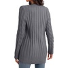 image:imageGRECERELLE 2026 Womens Long Sleeve Cable Knit Cardigan Sweater with Pockets07dark Gray