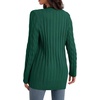 image:imageGRECERELLE 2026 Womens Long Sleeve Cable Knit Cardigan Sweater with Pockets08dark Green