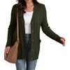 image:imageGRECERELLE 2026 Womens Long Sleeve Cable Knit Cardigan Sweater with Pockets09army Green