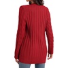 image:imageGRECERELLE 2026 Womens Long Sleeve Cable Knit Cardigan Sweater with Pockets10red
