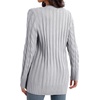 image:imageGRECERELLE 2026 Womens Long Sleeve Cable Knit Cardigan Sweater with Pockets11gray