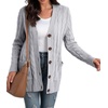 image:imageGRECERELLE 2026 Womens Long Sleeve Cable Knit Cardigan Sweater with Pockets11gray