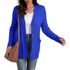 image:imageGRECERELLE 2026 Womens Long Sleeve Cable Knit Cardigan Sweater with Pockets12royal Blue