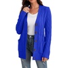 image:imageGRECERELLE 2026 Womens Long Sleeve Cable Knit Cardigan Sweater with Pockets12royal Blue