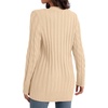 image:imageGRECERELLE 2026 Womens Long Sleeve Cable Knit Cardigan Sweater with Pockets23beige