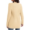 image:imageGRECERELLE 2026 Womens Long Sleeve Cable Knit Cardigan Sweater with Pockets25apricot