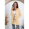 image:imageGRECERELLE 2026 Womens Long Sleeve Cable Knit Cardigan Sweater with Pockets25apricot