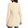 image:imageGRECERELLE 2026 Womens Long Sleeve Cable Knit Cardigan Sweater with Pockets27off White