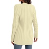 image:imageGRECERELLE 2026 Womens Long Sleeve Cable Knit Cardigan Sweater with PocketsApricot White