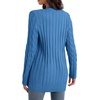 image:imageGRECERELLE 2026 Womens Long Sleeve Cable Knit Cardigan Sweater with PocketsBlue