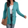 image:imageGRECERELLE 2026 Womens Long Sleeve Cable Knit Cardigan Sweater with PocketsBlue Green