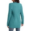 image:imageGRECERELLE 2026 Womens Long Sleeve Cable Knit Cardigan Sweater with PocketsBlue Green