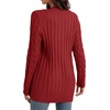 image:imageGRECERELLE 2026 Womens Long Sleeve Cable Knit Cardigan Sweater with PocketsBrick Red