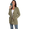 image:imageGRECERELLE 2026 Womens Long Sleeve Cable Knit Cardigan Sweater with PocketsCocoa