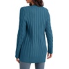 image:imageGRECERELLE 2026 Womens Long Sleeve Cable Knit Cardigan Sweater with PocketsCyan Blue