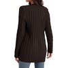 image:imageGRECERELLE 2026 Womens Long Sleeve Cable Knit Cardigan Sweater with PocketsDark Coffee