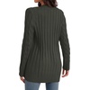 image:imageGRECERELLE 2026 Womens Long Sleeve Cable Knit Cardigan Sweater with PocketsDark Heather Gray