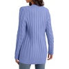 image:imageGRECERELLE 2026 Womens Long Sleeve Cable Knit Cardigan Sweater with PocketsLight Blue