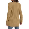 image:imageGRECERELLE 2026 Womens Long Sleeve Cable Knit Cardigan Sweater with PocketsLight Camel