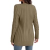 image:imageGRECERELLE 2026 Womens Long Sleeve Cable Knit Cardigan Sweater with PocketsLight Coffee